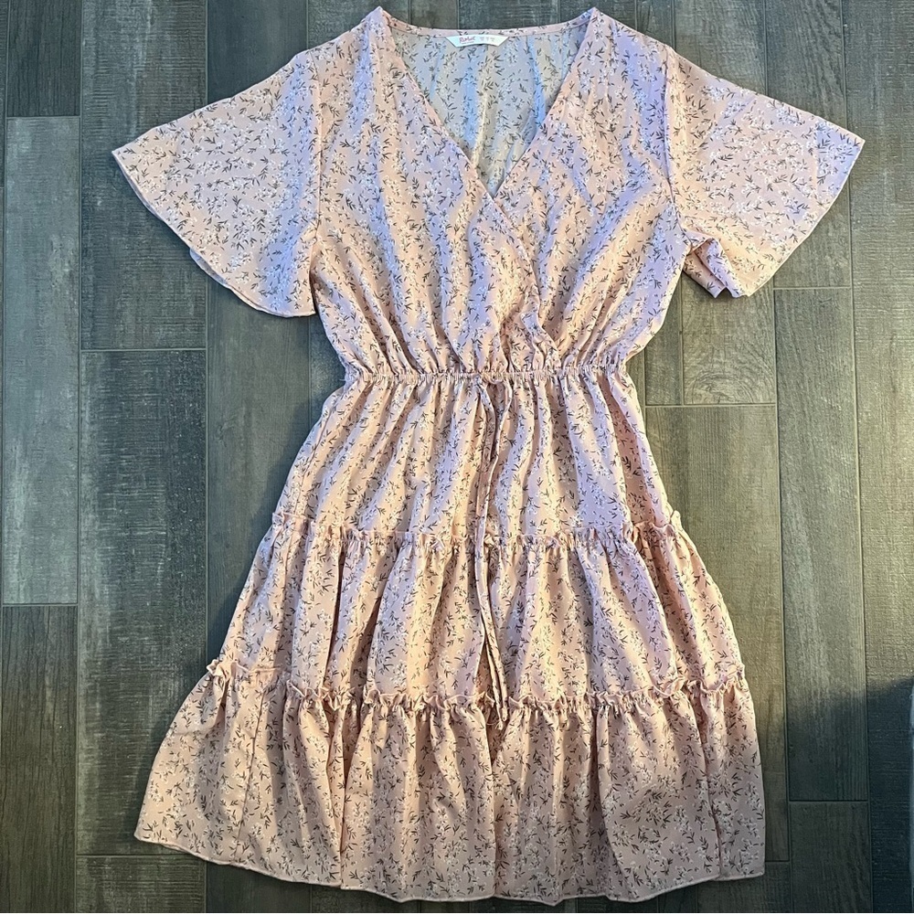 XS ROMWE Boho Floral Dress